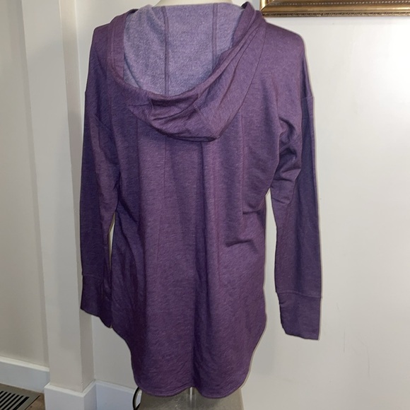 Free 2 Be Purple Hoodie. Size XXL. Long Sweatshirt w scoop hemline. Super soft - Picture 3 of 11